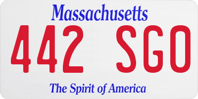 MA license plate 442SG0