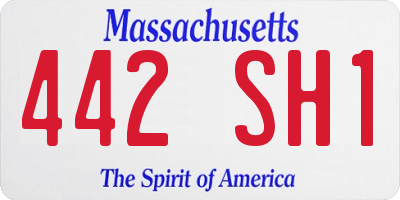 MA license plate 442SH1