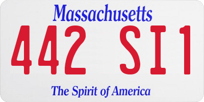 MA license plate 442SI1