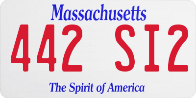 MA license plate 442SI2