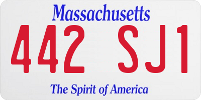 MA license plate 442SJ1