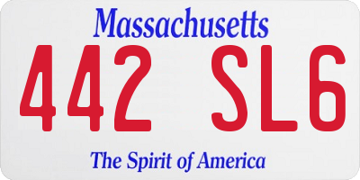 MA license plate 442SL6