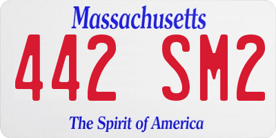 MA license plate 442SM2