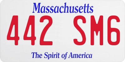 MA license plate 442SM6