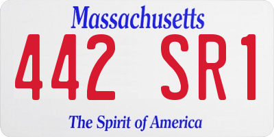 MA license plate 442SR1