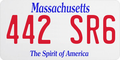 MA license plate 442SR6
