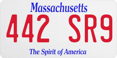 MA license plate 442SR9