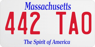 MA license plate 442TA0