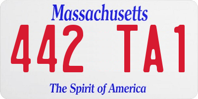 MA license plate 442TA1