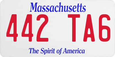 MA license plate 442TA6