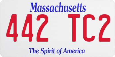 MA license plate 442TC2