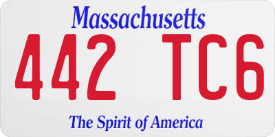 MA license plate 442TC6