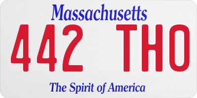 MA license plate 442TH0
