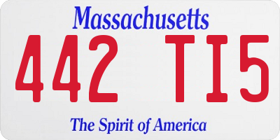 MA license plate 442TI5