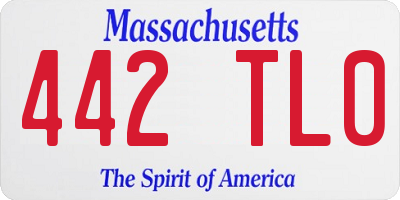 MA license plate 442TL0