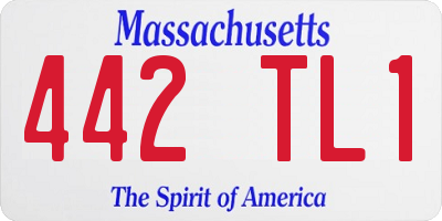 MA license plate 442TL1