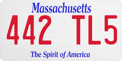 MA license plate 442TL5