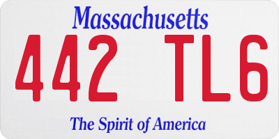 MA license plate 442TL6