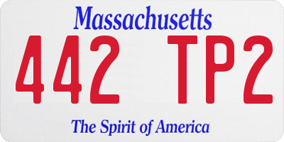 MA license plate 442TP2