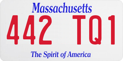 MA license plate 442TQ1