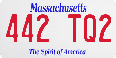 MA license plate 442TQ2