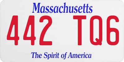 MA license plate 442TQ6