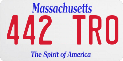 MA license plate 442TR0