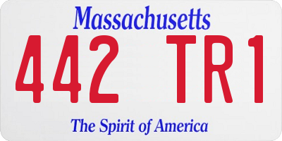 MA license plate 442TR1