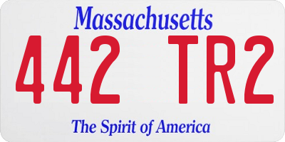 MA license plate 442TR2
