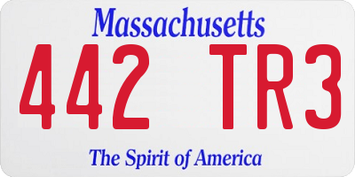 MA license plate 442TR3