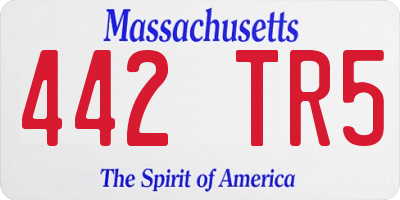 MA license plate 442TR5