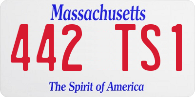 MA license plate 442TS1