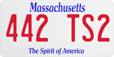 MA license plate 442TS2