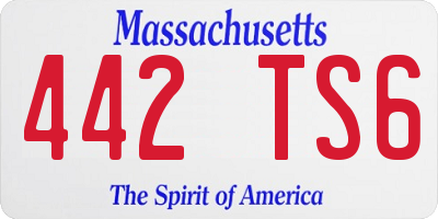 MA license plate 442TS6
