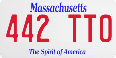 MA license plate 442TT0