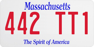 MA license plate 442TT1