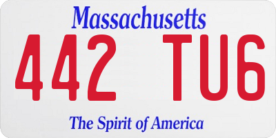 MA license plate 442TU6