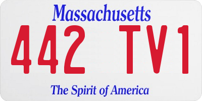 MA license plate 442TV1