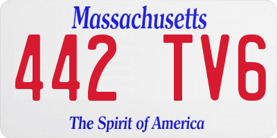 MA license plate 442TV6