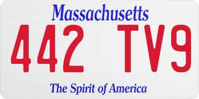MA license plate 442TV9