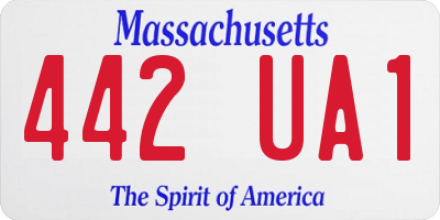 MA license plate 442UA1