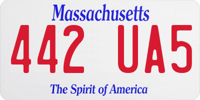 MA license plate 442UA5