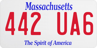 MA license plate 442UA6