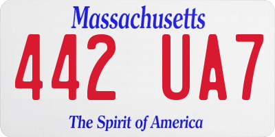 MA license plate 442UA7