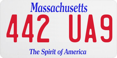MA license plate 442UA9