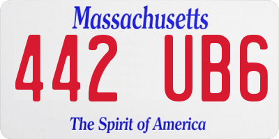MA license plate 442UB6
