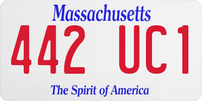 MA license plate 442UC1