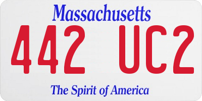 MA license plate 442UC2