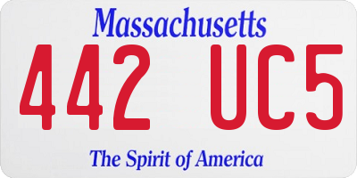 MA license plate 442UC5
