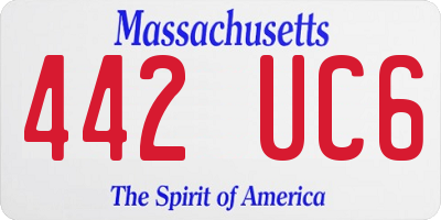 MA license plate 442UC6